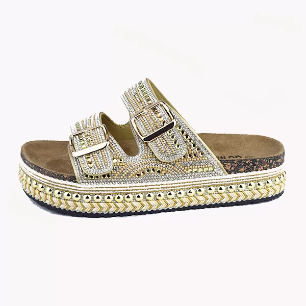 Sandales pour femme compense OC02 khaki..... miniature